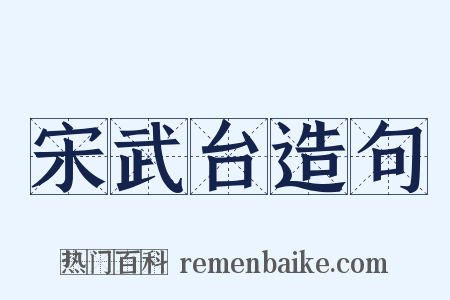 宋武台造句是什么意思的图片
